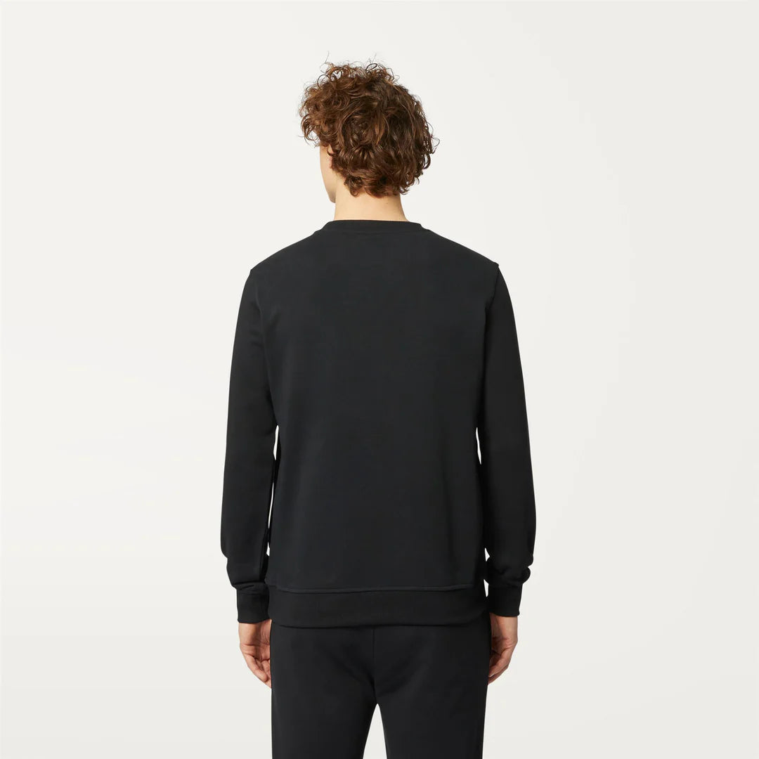 K-WAY K-WAY felpa uomo Felpa in Pile Unisex nera per Abbigliamento Urbano - Le vrai auguste poly cotton