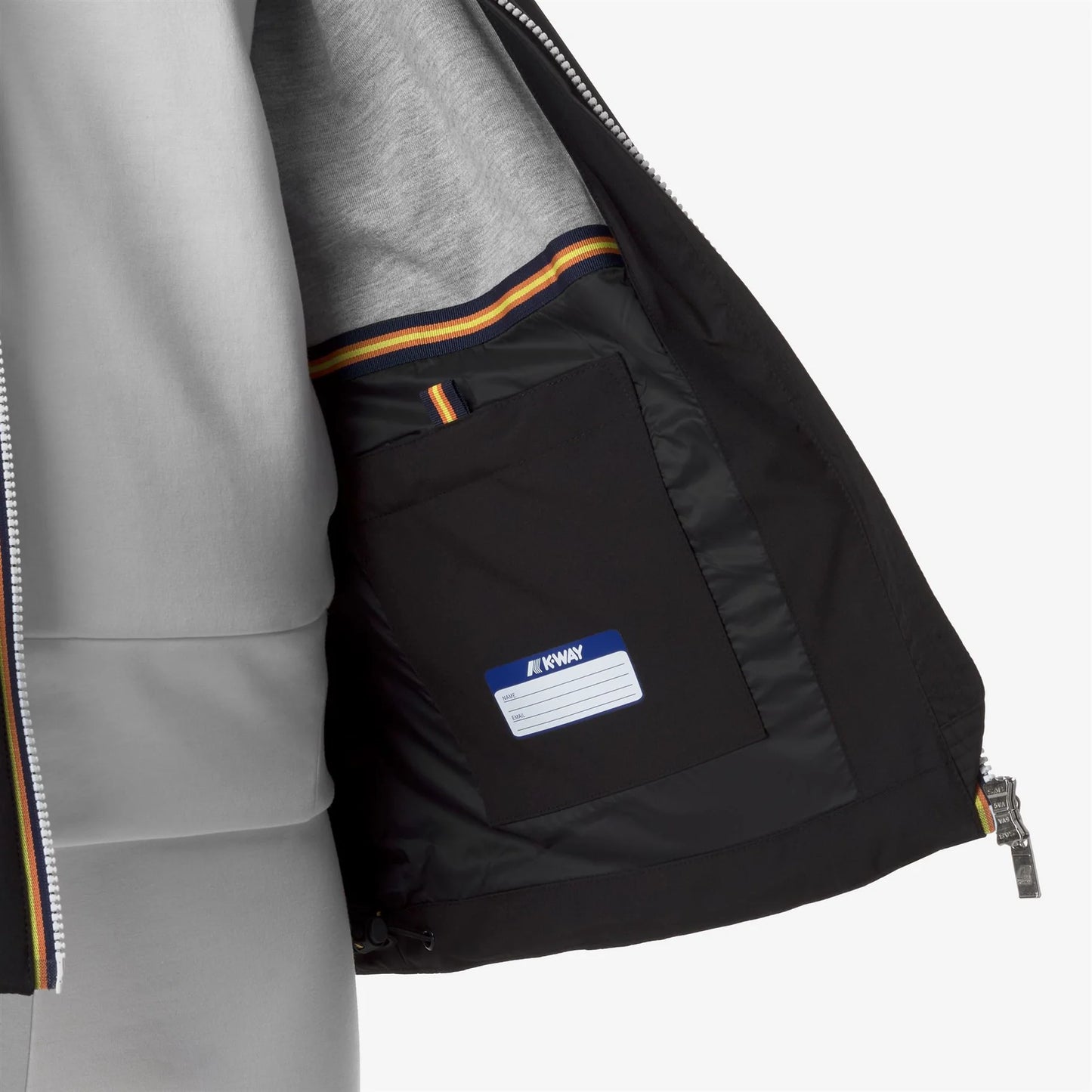 Dettaglio interno fodera jersey K-Way Marguerite