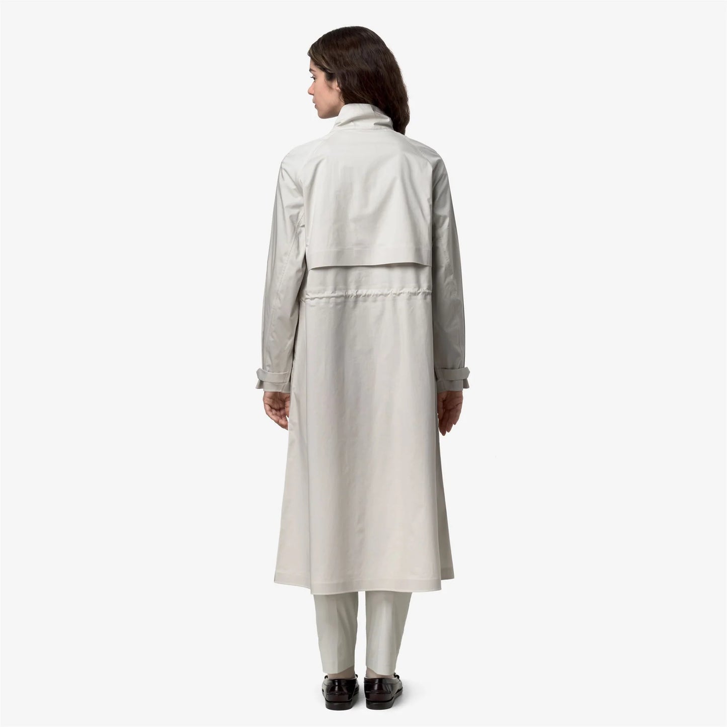 cappotto lungo donna K-Way Barbrein impermeabile vista retro