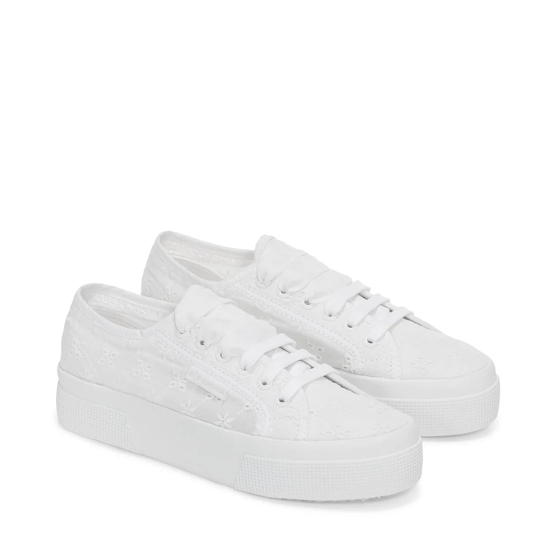 Superga scarpa donna Sneakers con Zeppa Floreali Bianche da Donna per Tempo Libero
Flower Sangallo 2740