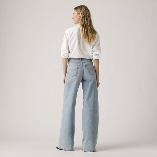 Levi's 728™ High Rise Wide Leg Jeans Donna Vita Alta Gamba Ampia Denim Chiaro