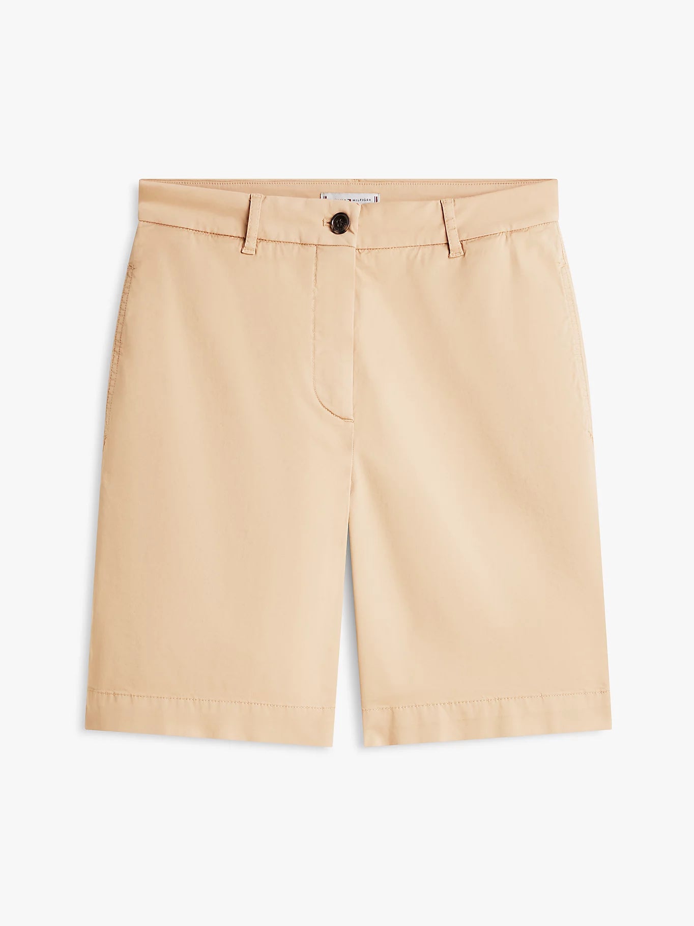 Shorts donna Tommy Hilfiger chino regular fit beige washed WW0WW49648AEG