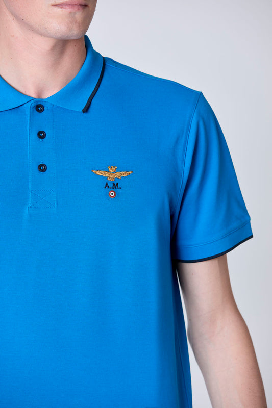 Aeronautica Militare Herren-Poloshirt mit kurzen Ärmeln 251PO1308P82