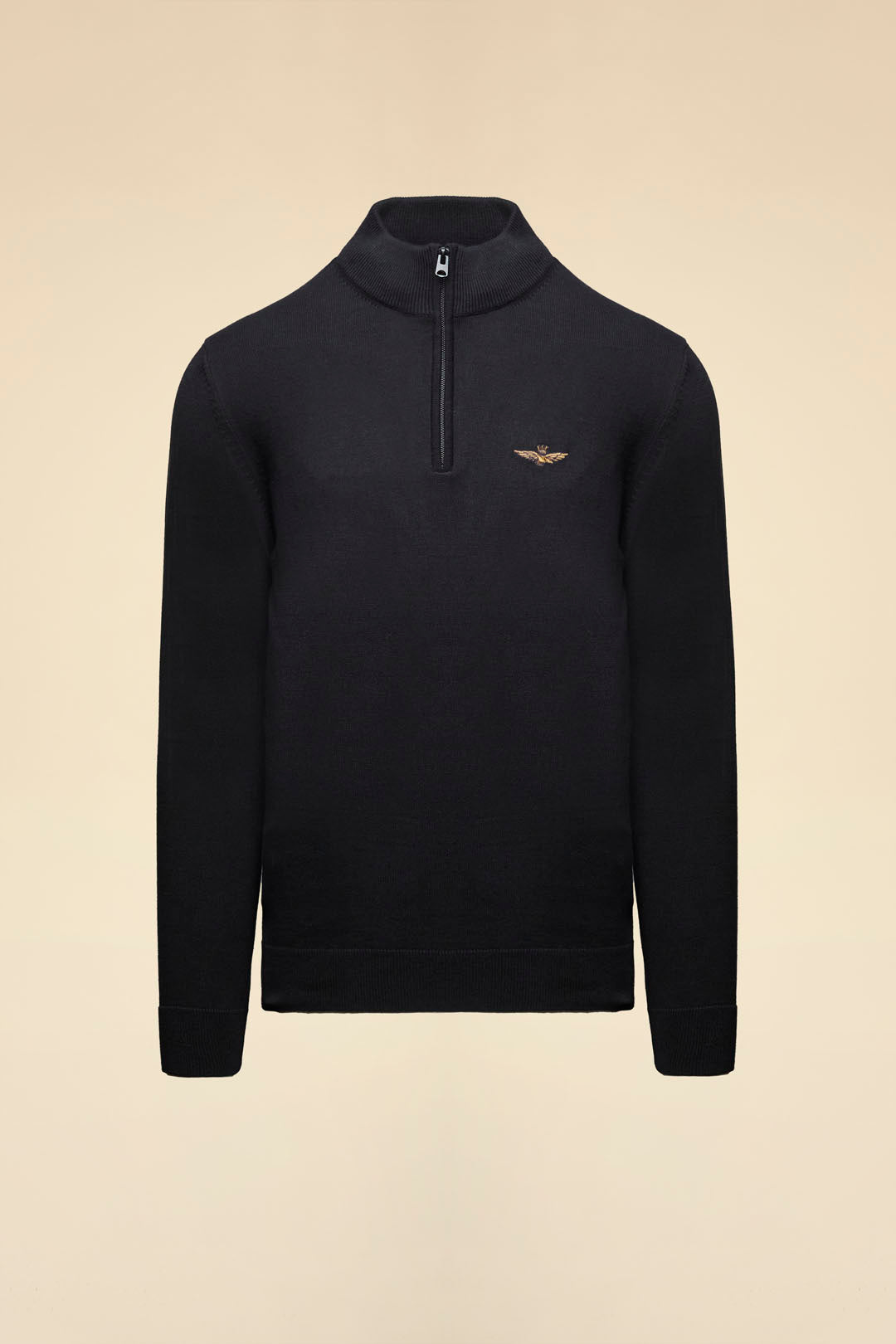 Aeronautica Militare Men's Half-Zip Cotton Sweater