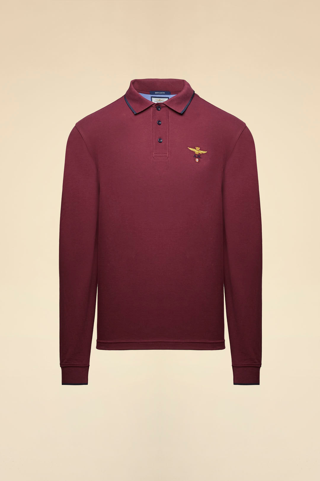 Aeronautica Militare Langarm-Poloshirt