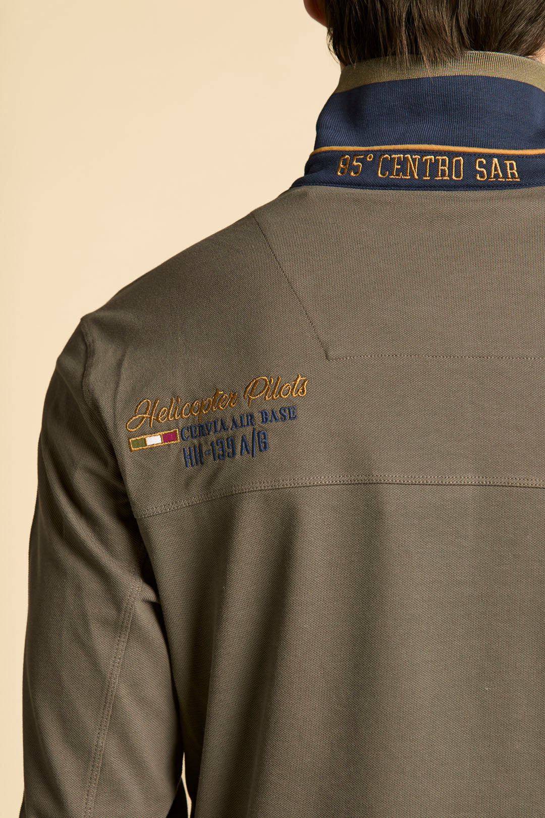 Aeronautica Militare Langarm-Poloshirt