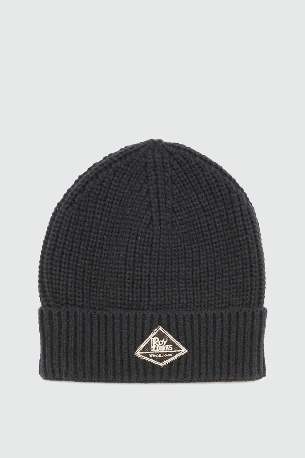 Roy Roger’s Cappello beanie unisex in maglia a coste blue navy