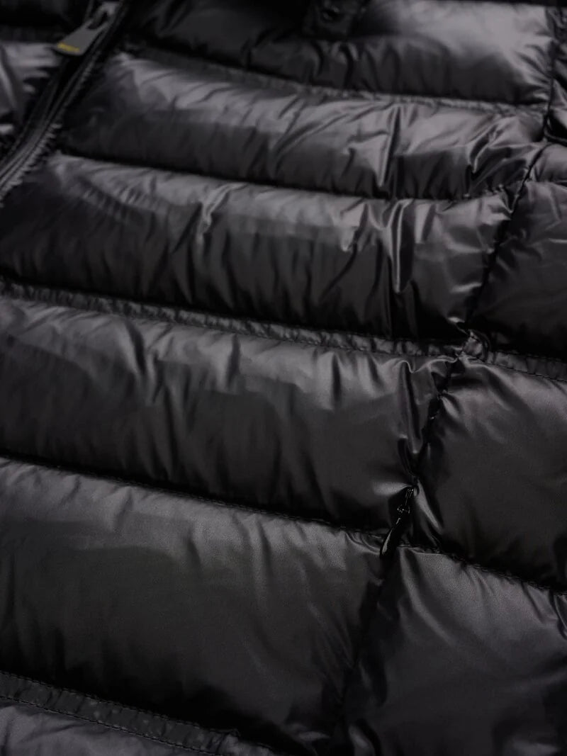 Blauer giubbino uomo Belmont piumino lucido nero con collo coreana dettaglio