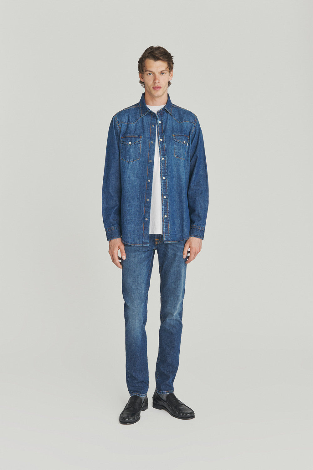 Roy Roger's camicia uomo Martin Bruce denim
