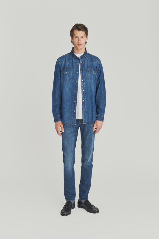 Roy Roger's camicia uomo Martin Bruce denim