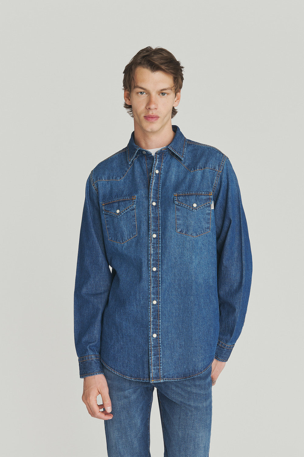 Roy Roger's camicia uomo Martin Bruce denim