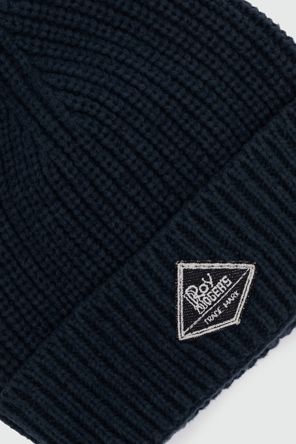 Roy Roger’s Cappello beanie unisex in maglia a coste blue navy