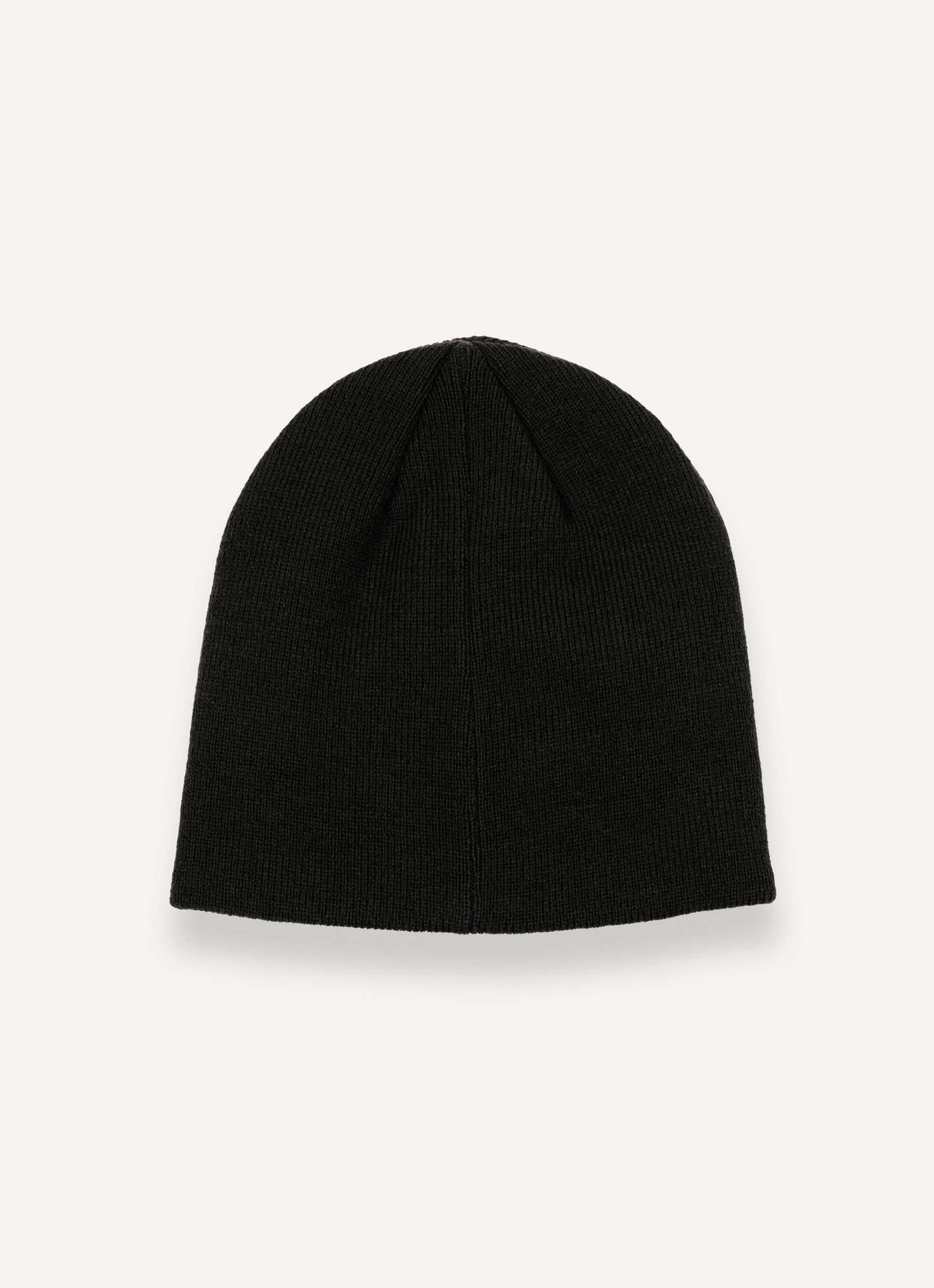 Cappello beanie unisex Colmar nero a costine con interno a contrasto e logo laterale dietro