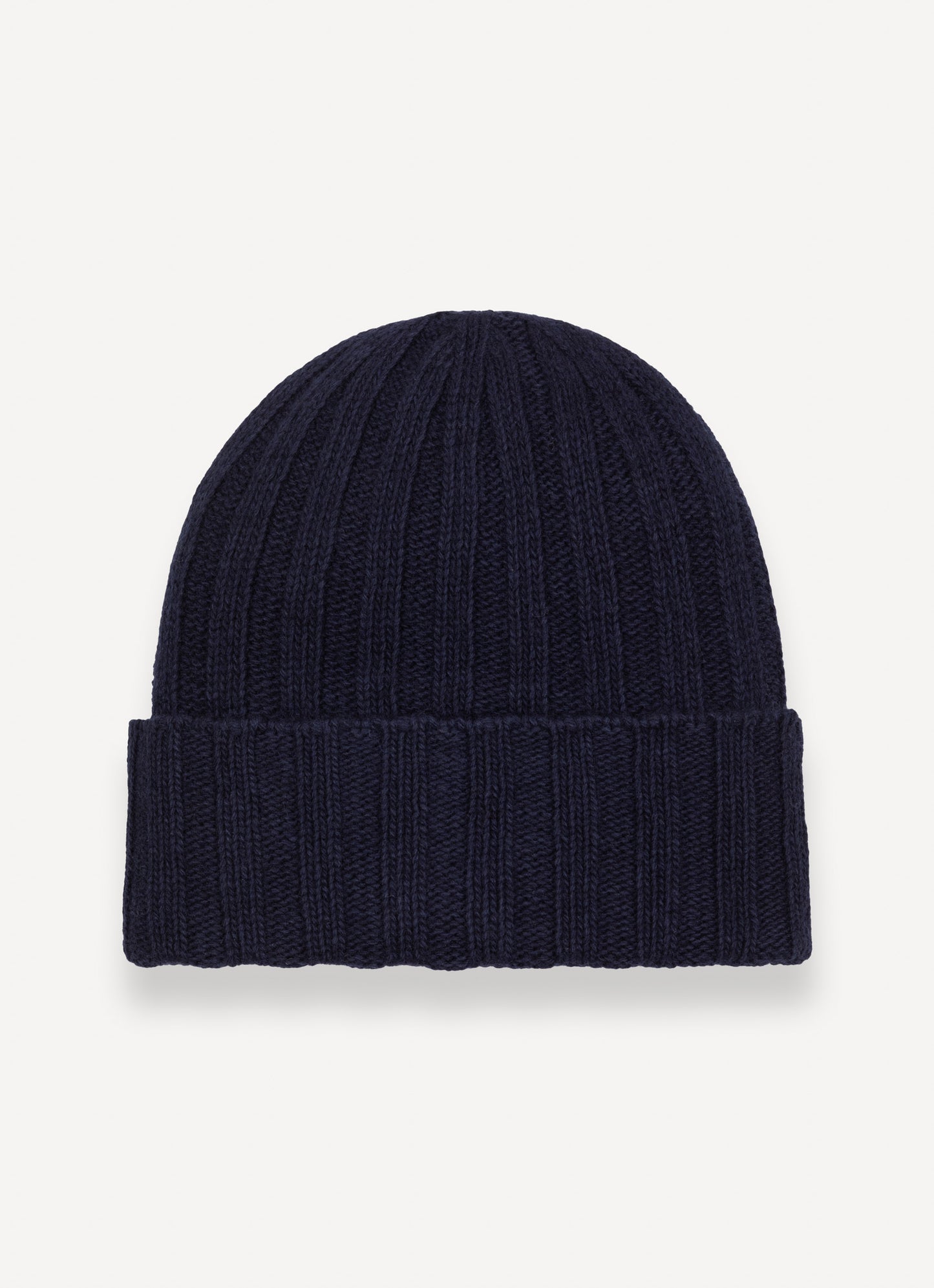 Cappello unisex Colmar a coste larghe blu in lana e cashmere riciclato con logo laterale retro