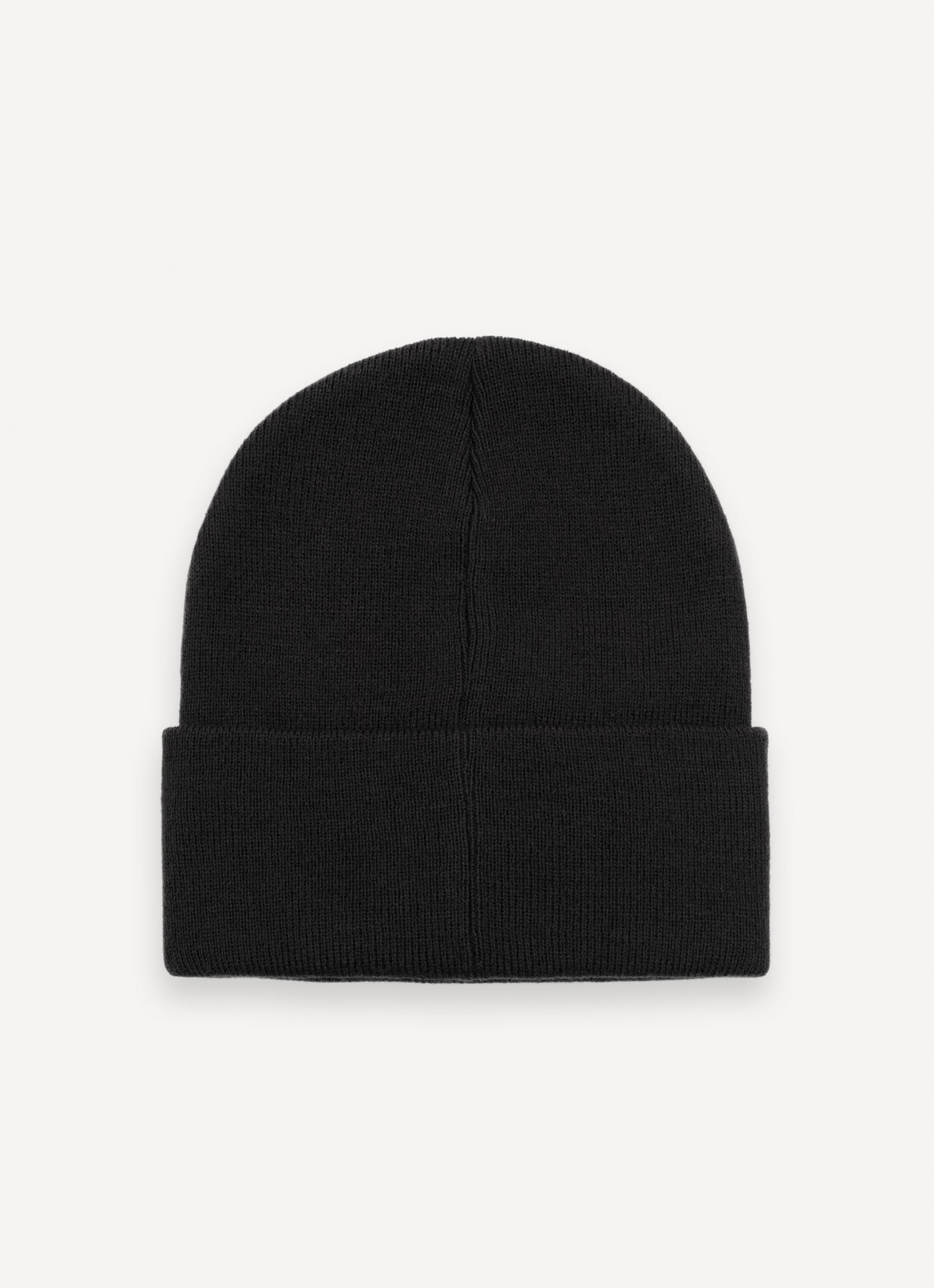 Cappello unisex Colmar in maglia nera con risvolto e logo frontale dietro