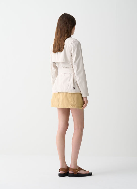 Trench corto donna Colmar in softshell impermeabile con cintura regolabile e vestibilità sciancrata dietro