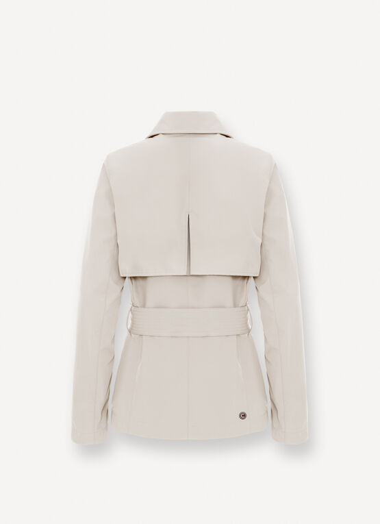 Trench corto donna Colmar in softshell impermeabile con cintura regolabile e vestibilità sciancrata vista dietro