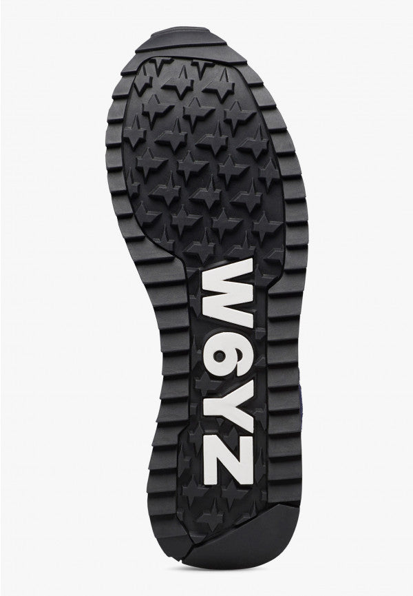 W6yz scarpe uomo YAK-M. - Sneakers in tessuto tecnico e suede - Navy-Beige 2015185262C52