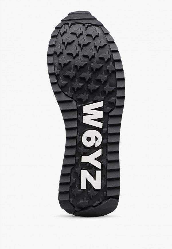 W6yz Damenschuhe Home DEVA W. - Sneaker aus technischem Gewebe und Wildleder - Schwarz-Platin 2017405091A08.