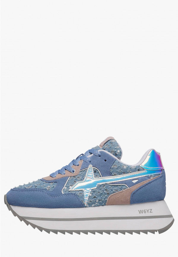W6yz scarpe donna modello Deva Sneakers in suede e tessuto tecnico
