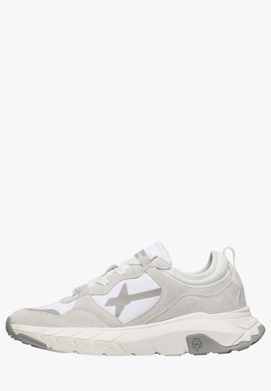 W6yz scarpa uomo mod NEXT-M Sneakers in tessuto tecnico e suede - Bianco 2018631010N01