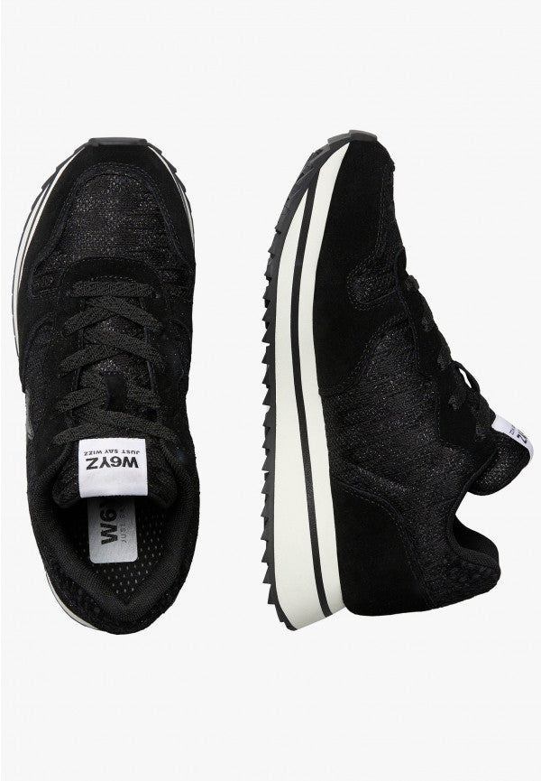 W6yz scarpe donna JET-W. - Sneakers in suede e tessuto tecnico - Nero 2018635151A01