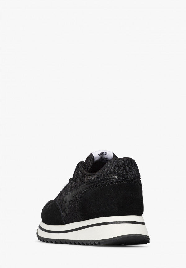W6yz scarpe donna JET-W. - Sneakers in suede e tessuto tecnico - Nero 2018635151A01
