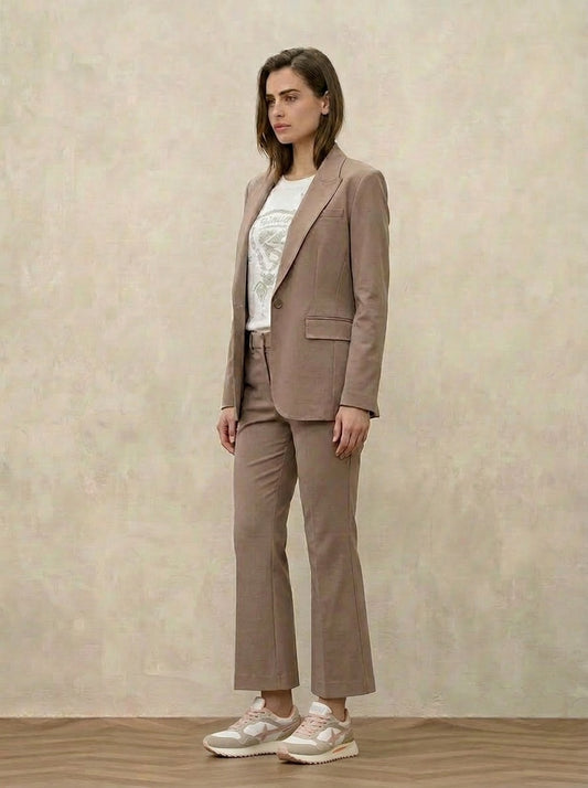 Pantalone Donna Circolo 1901 Tabacco Stretch Elegante FD3863PF 1379