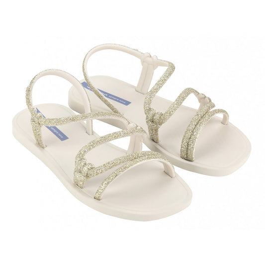 Sandali donna beige Ipanema Solar Glow Sand con finitura glitter e suola decorata lato