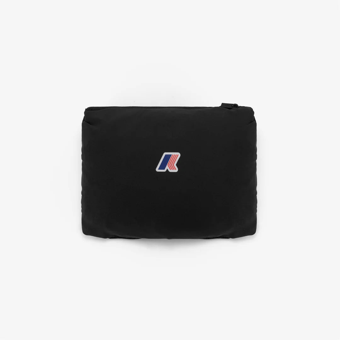 Felpa K-WAY Jourdain unisex nera e grigia, ripiegabile da viaggio, tessuto leggero antigoccia ripiegata