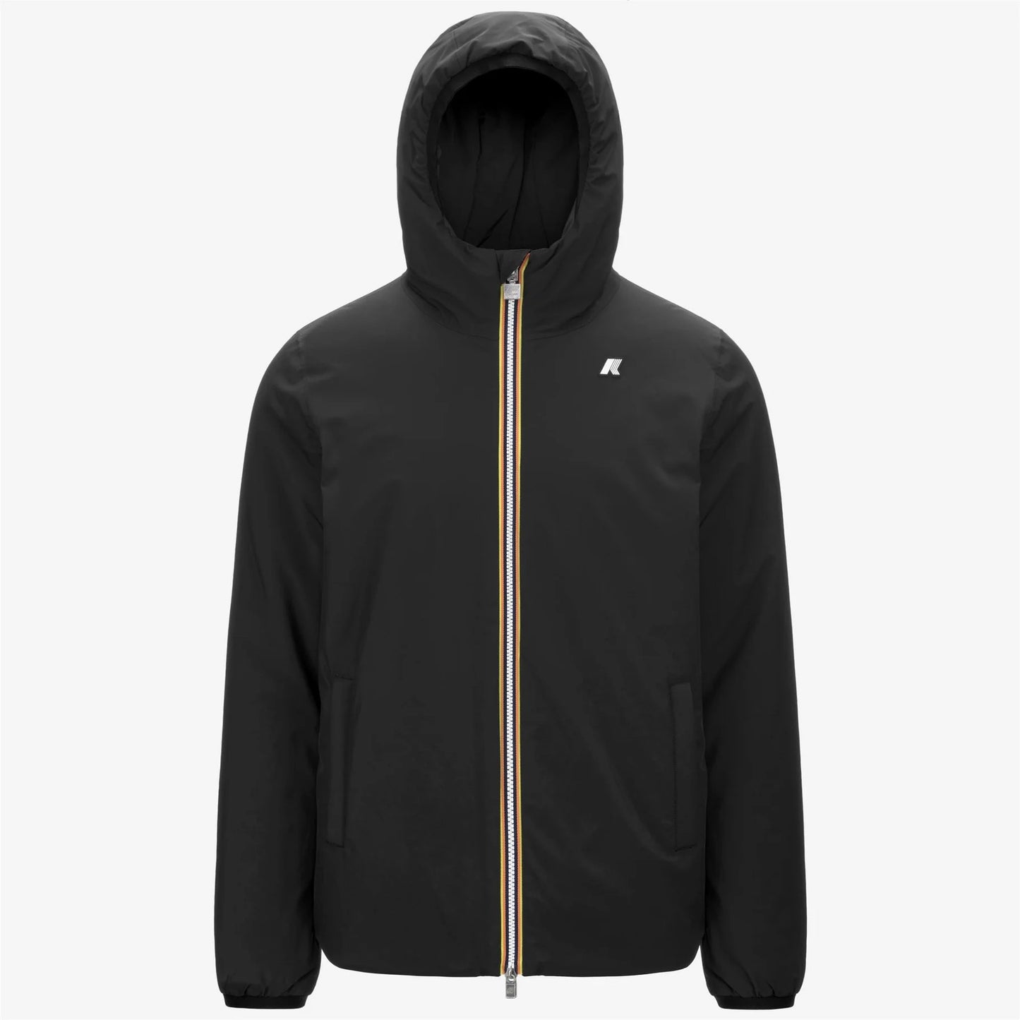 Giacca uomo K-Way Jack St Reversible black pure-green blackish impermeabile reversibile con imbottitura Primaloft