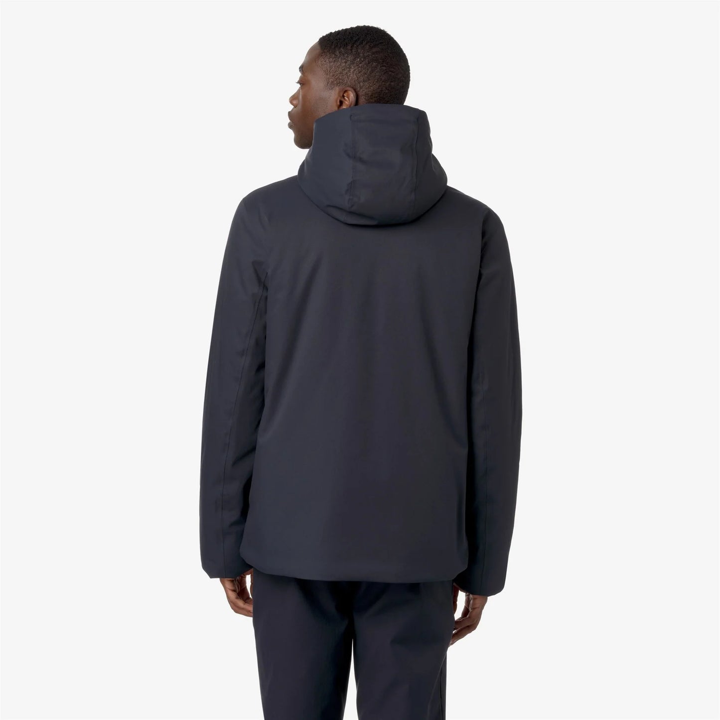 Giacca uomo K-Way Jacko Twill Marmotta blu impermeabile con imbottitura PrimaLoft dietro