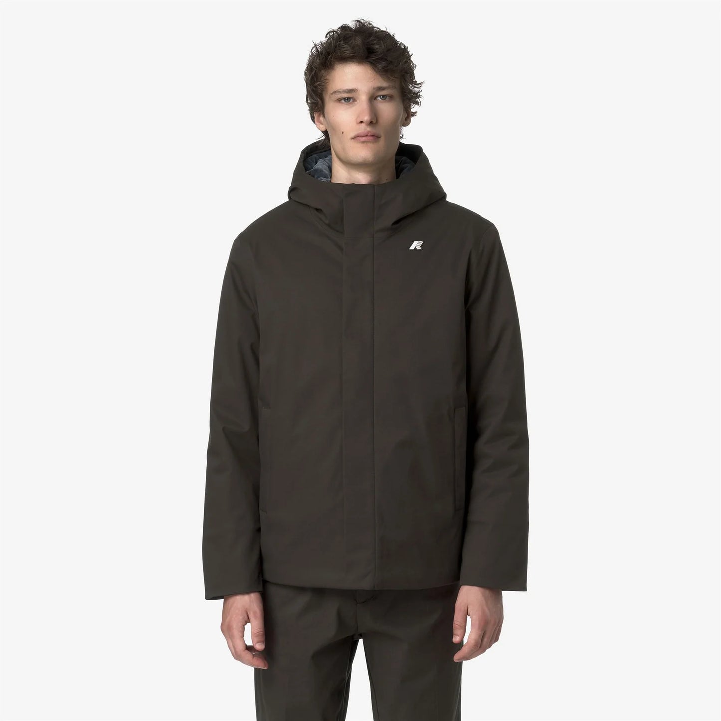 Giacca uomo K-Way Jacko Twill Marmotta impermeabile con imbottitura PrimaLoft vista fronte