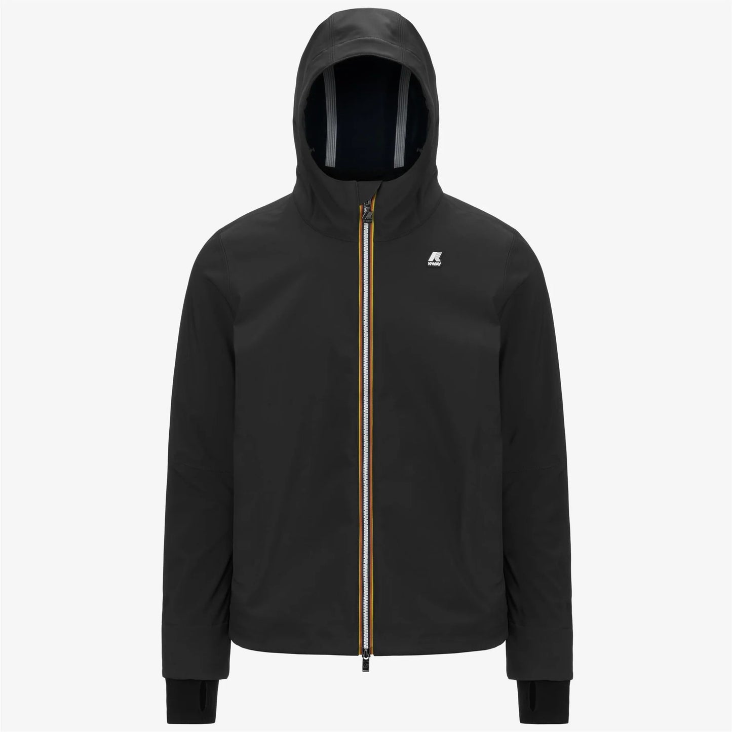 K-Way giacca corta uomo Jacko Bonded impermeabile con fodera in pile colore nero blu