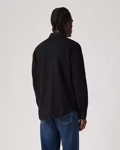 Levi’s Denim Western Shirt uomo in denim nero Marble Black retro