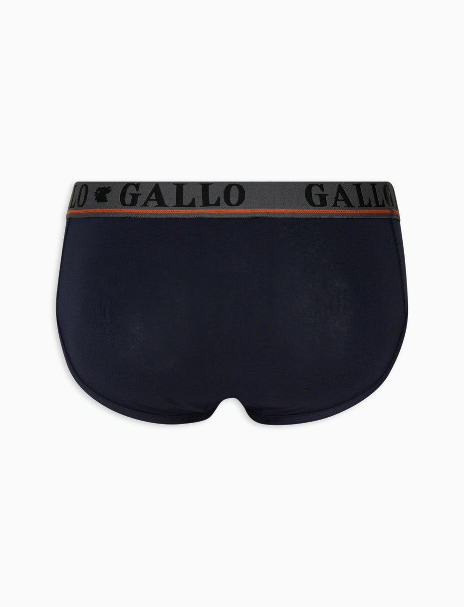 Gallo Slip basico intimo cotone blu tinta unita