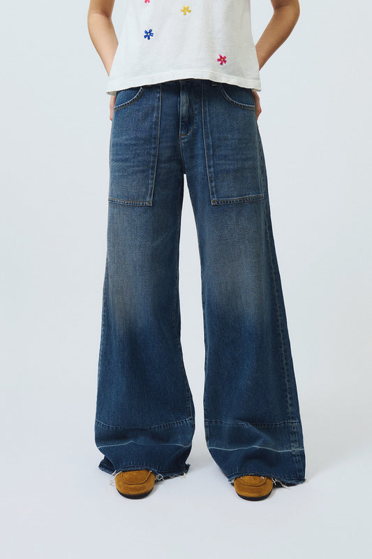 jeans larghi donna lavaggio medio