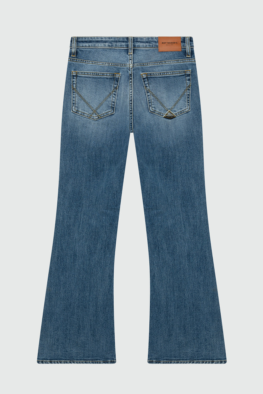 Jeans donna Roy Roger's New Roy Downtown bootcut in denim lavaggio medio retro