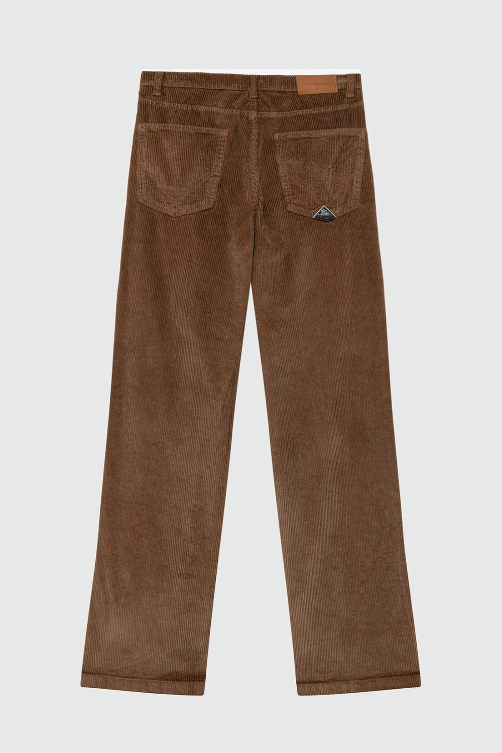 Pantalone donna Roy Roger’s Marta in velluto a coste brown sugar flare fit vita media dietro