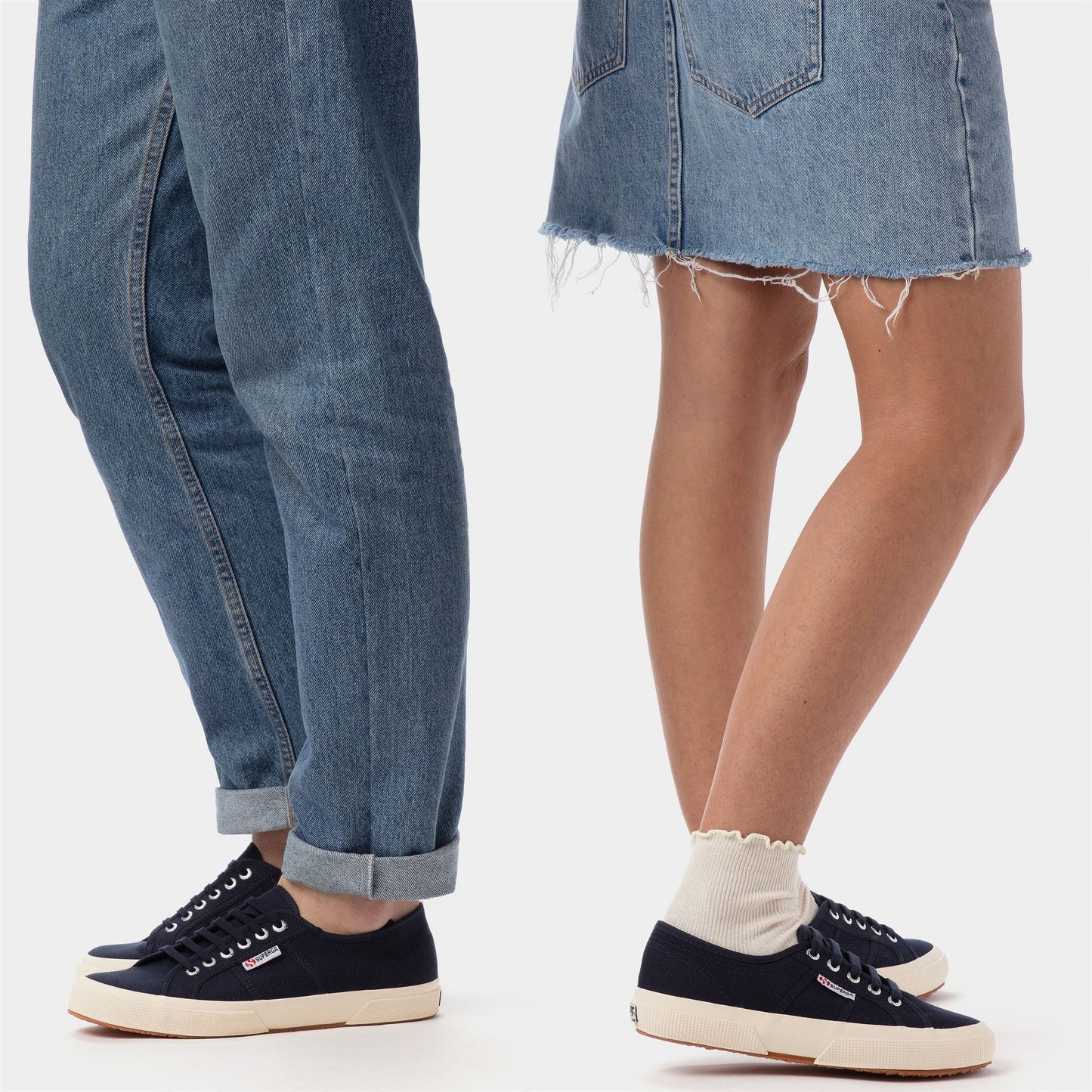 Superga 2750 sneaker donna vegan in tela di cotone traspirante con suola in gomma naturale scarpe indossate
