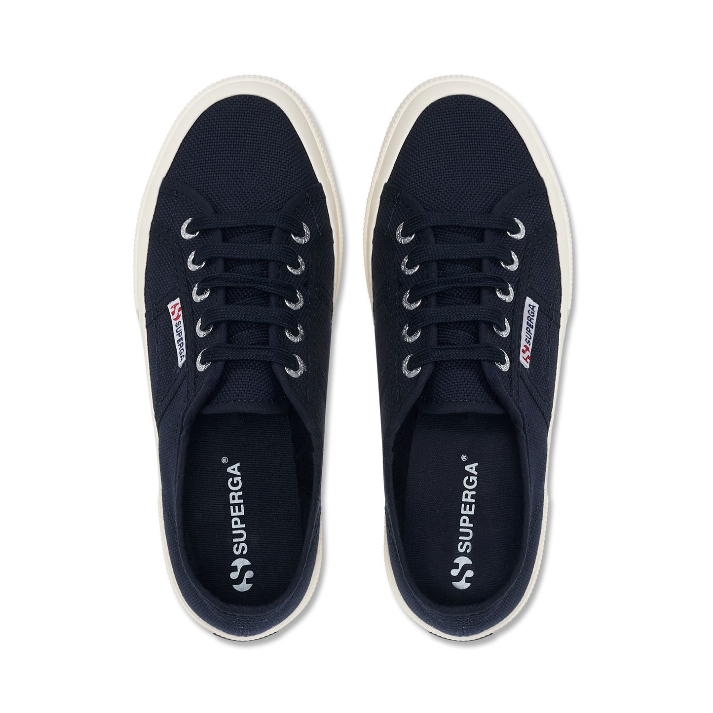 Superga 2750 sneaker donna vegan in tela di cotone traspirante con suola in gomma naturale vista alto