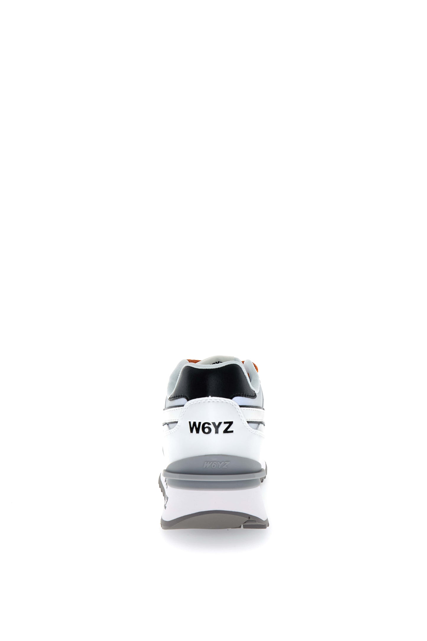 W6YZ sneakers uomo YAK-M E-calf reflective in pelle e tessuto bianco-nero