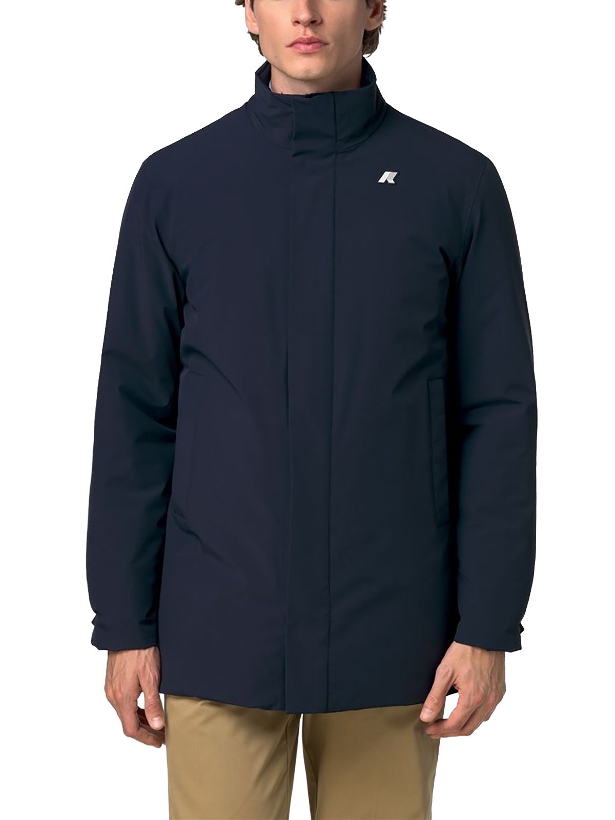 K-WAY DUKE ST WARM - BLUE DEPTH indossato vista frontale