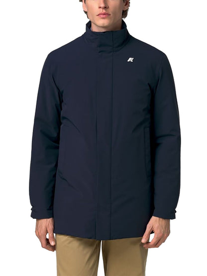 K-WAY DUKE ST WARM - BLUE DEPTH indossato vista frontale