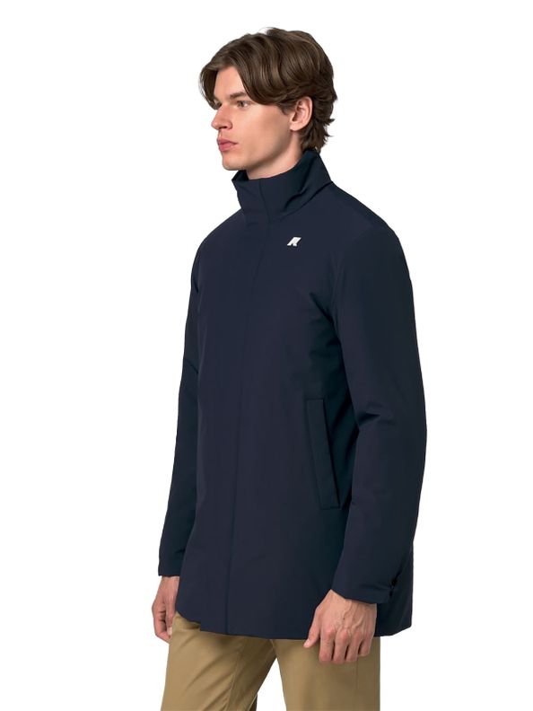 K-WAY DUKE ST WARM - BLUE DEPTH indossato vista laterale