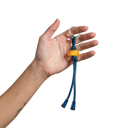 Portachiavi Aua Boqueria di Notte Giallo - Gioiello Artigianale Puglia