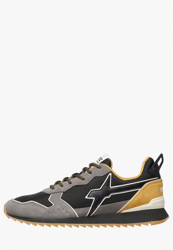 W6yz scarpe uomo  JET-M. - Sneakers in tessuto tecnico e suede
Antracite-Nero. 2013560131B96