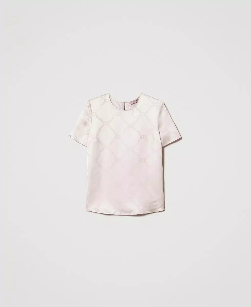 Twinset T-shirt donna Blusa con Oval T jacquard 251TP2012