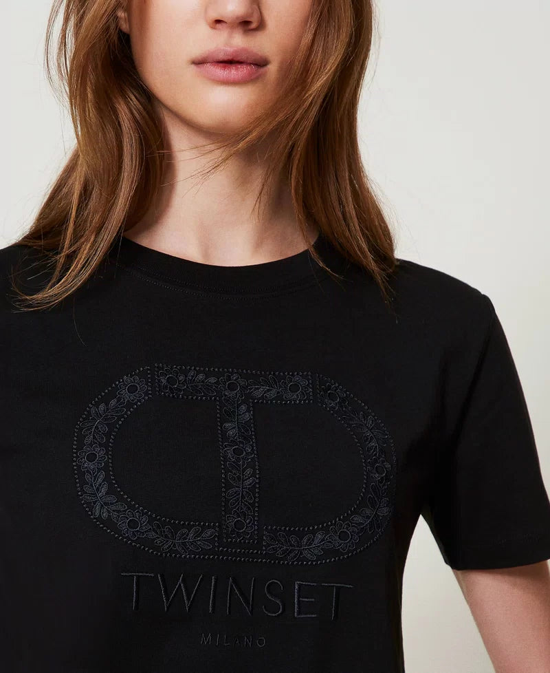 Twinset Women's T-shirt with embroidered Oval T 251TP2072