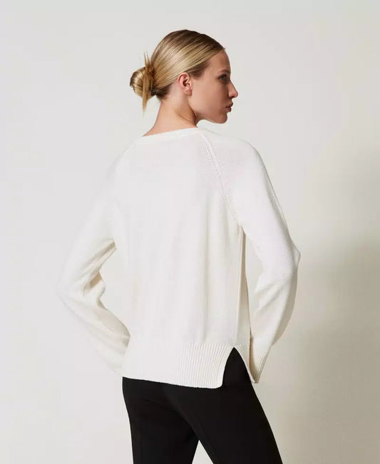 Twinset maglia donna con foulard logato 251TP3210